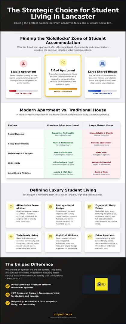 Modern 2 Bedroom Student Apartments in Lancaster City Centre: The 2026 Luxury Guide